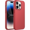 image:imageJETech Silicone Case for iPhone 14 Plus Black  Silky Soft Touch Shockproof Protection Scratch Resistant Microfiber LiningRed