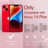 image:imageJETech Silicone Case for iPhone 14 Plus Black  Silky Soft Touch Shockproof Protection Scratch Resistant Microfiber LiningRed