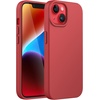 image:imageJETech Silicone Case for iPhone 14 Plus Black  Silky Soft Touch Shockproof Protection Scratch Resistant Microfiber LiningRed