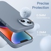 image:imageJETech Silicone Case for iPhone 14 Plus Black  Silky Soft Touch Shockproof Protection Scratch Resistant Microfiber LiningSierra Blue