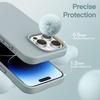 image:imageJETech Silicone Case for iPhone 14 Plus Black  Silky Soft Touch Shockproof Protection Scratch Resistant Microfiber LiningSucculent