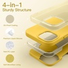 image:imageJETech Silicone Case for iPhone 14 Plus Black  Silky Soft Touch Shockproof Protection Scratch Resistant Microfiber LiningYellow