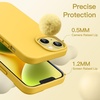 image:imageJETech Silicone Case for iPhone 14 Plus Black  Silky Soft Touch Shockproof Protection Scratch Resistant Microfiber LiningYellow