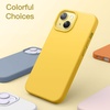 image:imageJETech Silicone Case for iPhone 14 Plus Black  Silky Soft Touch Shockproof Protection Scratch Resistant Microfiber LiningYellow