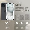 image:imageJETech Silicone Case for iPhone 15 Plus Black  Silky Soft Touch Shockproof Protection Scratch Resistant Microfiber LiningClay