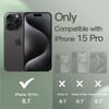 image:imageJETech Silicone Case for iPhone 15 Plus Black  Silky Soft Touch Shockproof Protection Scratch Resistant Microfiber LiningCypress