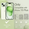 image:imageJETech Silicone Case for iPhone 15 Plus Black  Silky Soft Touch Shockproof Protection Scratch Resistant Microfiber LiningGreen