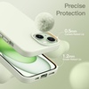 image:imageJETech Silicone Case for iPhone 15 Plus Black  Silky Soft Touch Shockproof Protection Scratch Resistant Microfiber LiningGreen