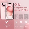 image:imageJETech Silicone Case for iPhone 15 Plus Black  Silky Soft Touch Shockproof Protection Scratch Resistant Microfiber LiningGuava