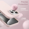 image:imageJETech Silicone Case for iPhone 15 Plus Black  Silky Soft Touch Shockproof Protection Scratch Resistant Microfiber LiningLight Pink