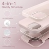 image:imageJETech Silicone Case for iPhone 15 Plus Black  Silky Soft Touch Shockproof Protection Scratch Resistant Microfiber LiningLight Pink