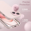 image:imageJETech Silicone Case for iPhone 15 Plus Black  Silky Soft Touch Shockproof Protection Scratch Resistant Microfiber LiningLight Pink