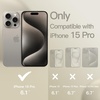 image:imageJETech Silicone Case for iPhone 15 Plus Black  Silky Soft Touch Shockproof Protection Scratch Resistant Microfiber LiningNatural Titanium