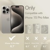 image:imageJETech Silicone Case for iPhone 15 Plus Black  Silky Soft Touch Shockproof Protection Scratch Resistant Microfiber LiningNatural Titanium