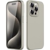 image:imageJETech Silicone Case for iPhone 15 Plus Black  Silky Soft Touch Shockproof Protection Scratch Resistant Microfiber LiningNatural Titanium