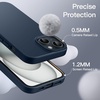 image:imageJETech Silicone Case for iPhone 15 Plus Black  Silky Soft Touch Shockproof Protection Scratch Resistant Microfiber LiningNavy