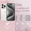image:imageJETech Silicone Case for iPhone 15 Plus Black  Silky Soft Touch Shockproof Protection Scratch Resistant Microfiber LiningPink