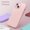 image:imageJETech Silicone Case for iPhone 15 Plus Black  Silky Soft Touch Shockproof Protection Scratch Resistant Microfiber LiningPink