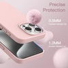 image:imageJETech Silicone Case for iPhone 15 Plus Black  Silky Soft Touch Shockproof Protection Scratch Resistant Microfiber LiningPink