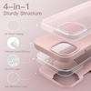 image:imageJETech Silicone Case for iPhone 15 Plus Black  Silky Soft Touch Shockproof Protection Scratch Resistant Microfiber LiningPink