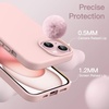 image:imageJETech Silicone Case for iPhone 15 Plus Black  Silky Soft Touch Shockproof Protection Scratch Resistant Microfiber LiningPink