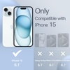 image:imageJETech Silicone Case for iPhone 15 Plus Black  Silky Soft Touch Shockproof Protection Scratch Resistant Microfiber LiningSky Blue