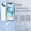 image:imageJETech Silicone Case for iPhone 15 Plus Black  Silky Soft Touch Shockproof Protection Scratch Resistant Microfiber LiningSky Blue