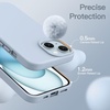 image:imageJETech Silicone Case for iPhone 15 Plus Black  Silky Soft Touch Shockproof Protection Scratch Resistant Microfiber LiningSky Blue