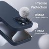image:imageJETech Silicone Case for iPhone 15 Plus Black  Silky Soft Touch Shockproof Protection Scratch Resistant Microfiber LiningStorm Blue