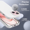image:imageJETech Silicone Case for iPhone 15 Plus Black  Silky Soft Touch Shockproof Protection Scratch Resistant Microfiber LiningWhite