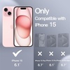 image:imageJETech Silicone Case for iPhone 15 Plus Black  Silky Soft Touch Shockproof Protection Scratch Resistant Microfiber LiningWhite