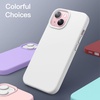 image:imageJETech Silicone Case for iPhone 15 Plus Black  Silky Soft Touch Shockproof Protection Scratch Resistant Microfiber LiningWhite