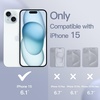 image:imageJETech Silicone Case for iPhone 15 Plus Black  Silky Soft Touch Shockproof Protection Scratch Resistant Microfiber LiningWinter Blue