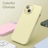 image:imageJETech Silicone Case for iPhone 15 Plus Black  Silky Soft Touch Shockproof Protection Scratch Resistant Microfiber LiningYellow