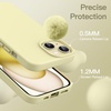 image:imageJETech Silicone Case for iPhone 15 Plus Black  Silky Soft Touch Shockproof Protection Scratch Resistant Microfiber LiningYellow