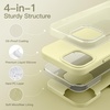 image:imageJETech Silicone Case for iPhone 15 Plus Black  Silky Soft Touch Shockproof Protection Scratch Resistant Microfiber LiningYellow