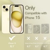 image:imageJETech Silicone Case for iPhone 15 Plus Black  Silky Soft Touch Shockproof Protection Scratch Resistant Microfiber LiningYellow