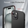 image:imageJETech Slim Case for iPhone 15 Plus Black  Camera Lens Protection UltraThin Matte Finish Lightweight Minimalist DesignBlack