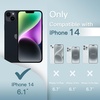 image:imageJETech Ultra Slim Case for iPhone 14 Black  Camera Lens Protection Lightweight Matte Finish Minimalist Hard PP Material Cover Supports Wireless ChargingBlack
