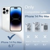 image:imageJETech Ultra Slim Case for iPhone 14 Pro Max Black  Camera Lens Protection Lightweight Matte Finish Minimalist Hard PP Material Cover Supports Wireless ChargingFrosted Clear