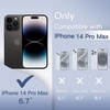 image:imageJETech Ultra Slim Case for iPhone 14 Pro Max Black  Camera Lens Protection Lightweight Matte Finish Minimalist Hard PP Material Cover Supports Wireless ChargingBlack