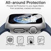 image:imageJETech Waterproof Case for Apple Watch Series 1110 46mm Black  with Screen Protector Builtin Tempered Glass Film Hard PC Protection High Touch SensitivitySilver