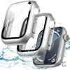 image:imageJETech Waterproof Case for Apple Watch Series 1110 46mm Black  with Screen Protector Builtin Tempered Glass Film Hard PC Protection High Touch SensitivitySilver