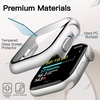 image:imageJETech Waterproof Case for Apple Watch Series 1110 46mm Black  with Screen Protector Builtin Tempered Glass Film Hard PC Protection High Touch SensitivitySilver