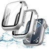 image:imageJETech Waterproof Case for Apple Watch Series 1110 46mm Black  with Screen Protector Builtin Tempered Glass Film Hard PC Protection High Touch SensitivitySilver