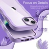 image:imageJETech Wavy Case for iPhone 14 Plus Purple  Cute Wavy Design Shockproof Protection Hard Clear PC Back Comfortable GripPurple