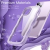 image:imageJETech Wavy Case for iPhone 14 Plus Purple  Cute Wavy Design Shockproof Protection Hard Clear PC Back Comfortable GripPurple
