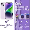 image:imageJETech Wavy Case for iPhone 14 Plus Purple  Cute Wavy Design Shockproof Protection Hard Clear PC Back Comfortable GripPurple
