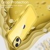 image:imageJETech Wavy Case for iPhone 14 Plus Purple  Cute Wavy Design Shockproof Protection Hard Clear PC Back Comfortable GripYellow