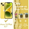 image:imageJETech Wavy Case for iPhone 14 Plus Purple  Cute Wavy Design Shockproof Protection Hard Clear PC Back Comfortable GripYellow